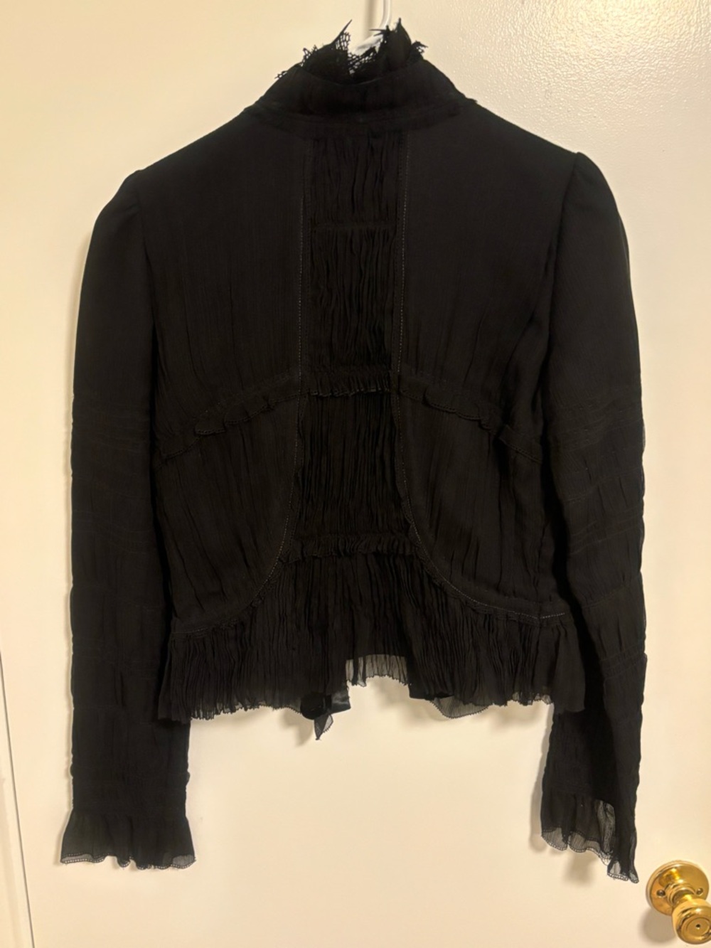 Vintage Elie Tahari  Women's Ruffled/Miltary Jacket - Picture 3 of 11